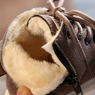 Bottines extérieures pour garçons avec doublure en polaire