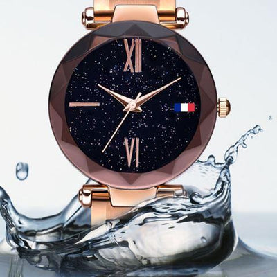 4 Couleurs Montre Étanche Ciel Étoilé pour Femmes