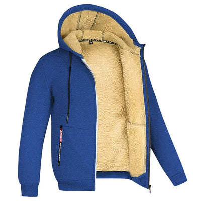 TOMMY - Sweat à Capuche Zippé en Fleece avec Laines de Mouton