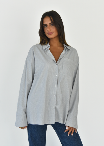 Chemise à rayures oversize