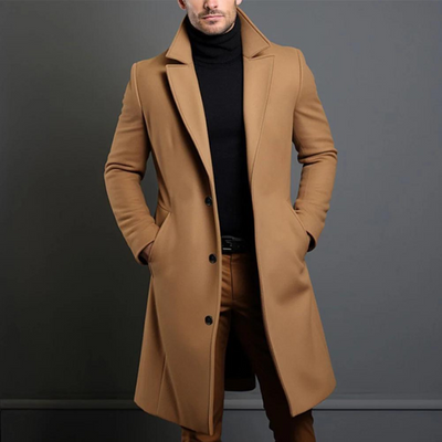 Trench-coat long décontracté pour hommes - Style élégant et polyvalent - Projet Paris - Confort et protection