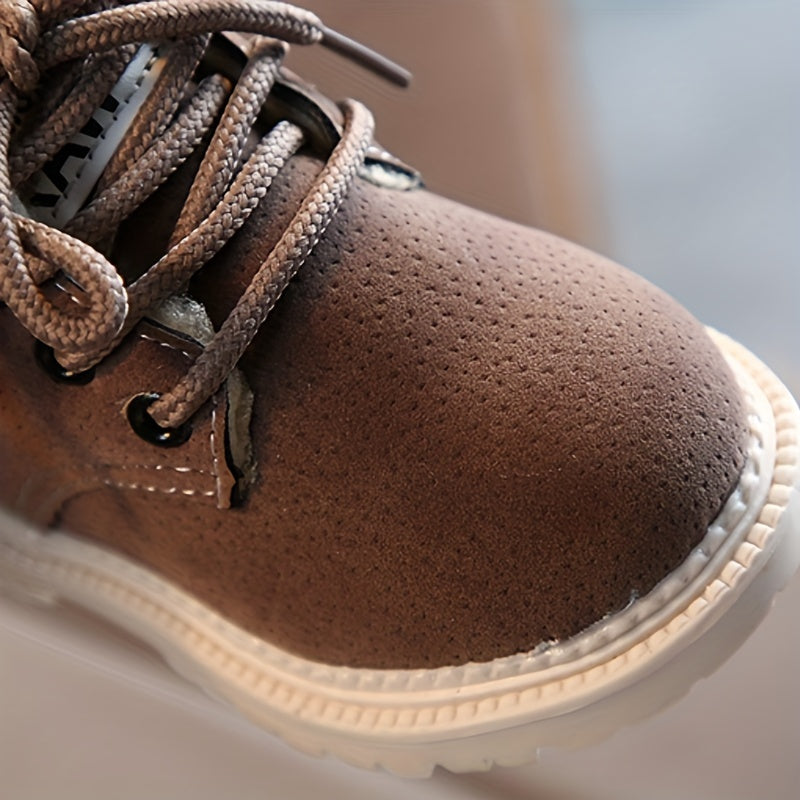 Bottines extérieures pour garçons avec doublure en polaire