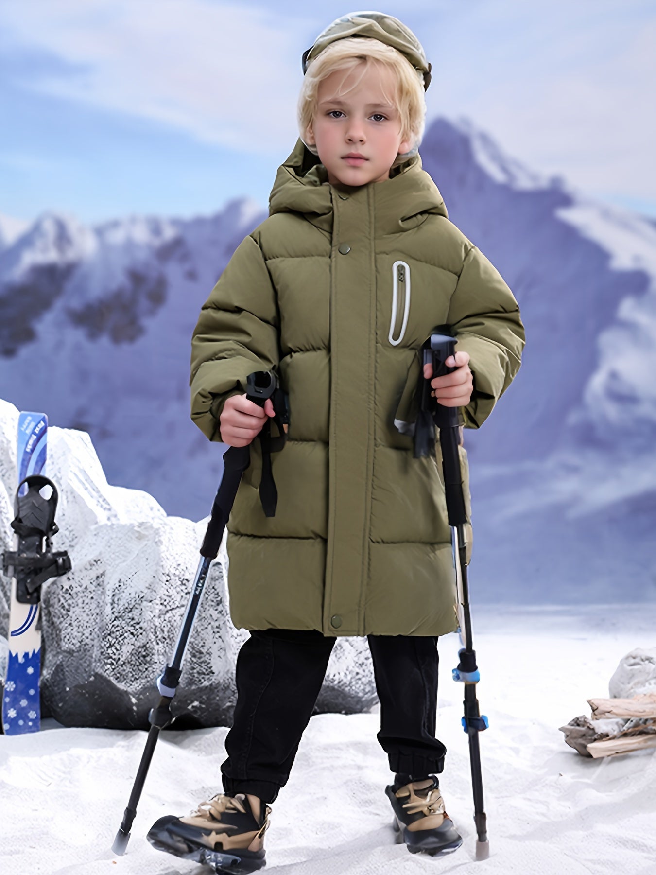 Veste à manches longues et capuche pour garçons