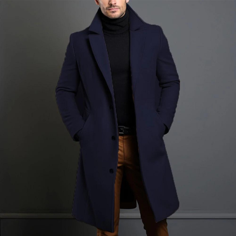 Trench-coat long décontracté pour hommes - Style élégant et polyvalent - Projet Paris - Confort et protection