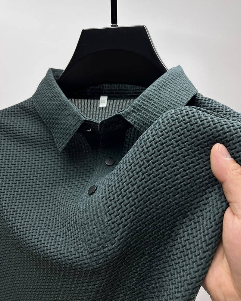 Polo homme de luxe - Élégance intemporelle - Projet Paris - Confort haut de gamme et style raffiné - Tissu respirant et coupe ajustée