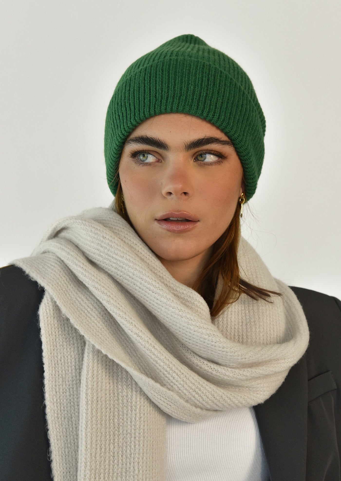 Bonnet en laine vert