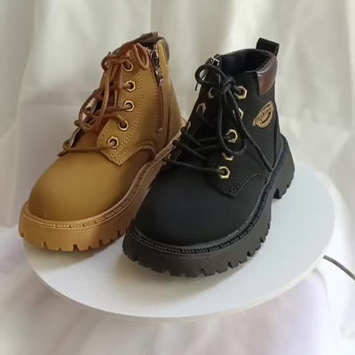 Bottes cool pour garçons avec fermeture éclair et semelle antidérapante durable