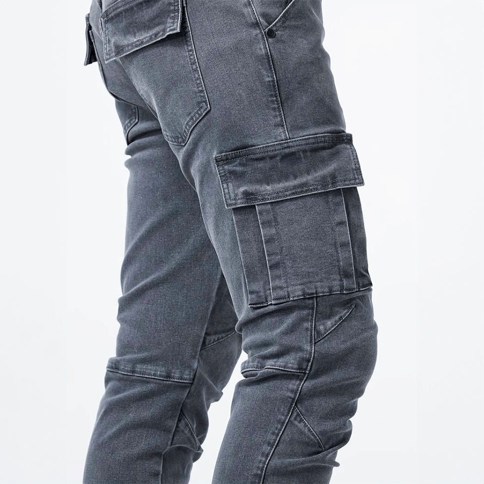 Pantalon cargo élégant - Fonctionnalité et style - Projet Paris - Allie praticité et élégance pour un look moderne - Poches multiples et coupe ajustée