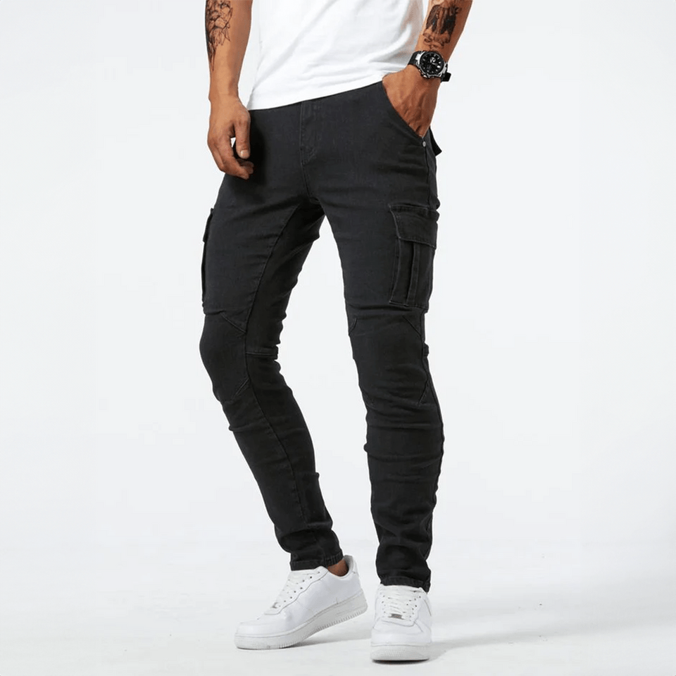 Pantalon cargo élégant - Fonctionnalité et style - Projet Paris - Allie praticité et élégance pour un look moderne - Poches multiples et coupe ajustée