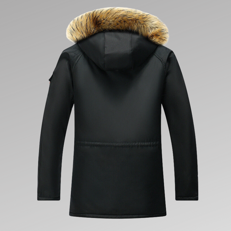 Veste d'hiver de haute qualité - col en fausse fourrure - Projet Paris - Élégance et confort - Style chic - Parfaite pour affronter le froid