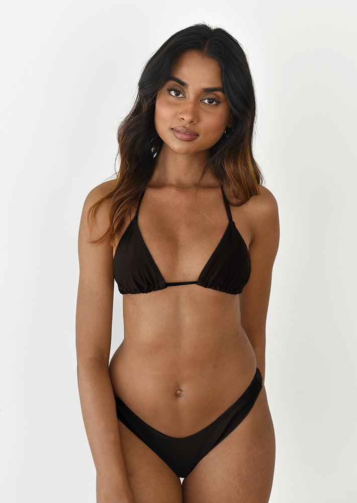 Bas bikini triangle noir