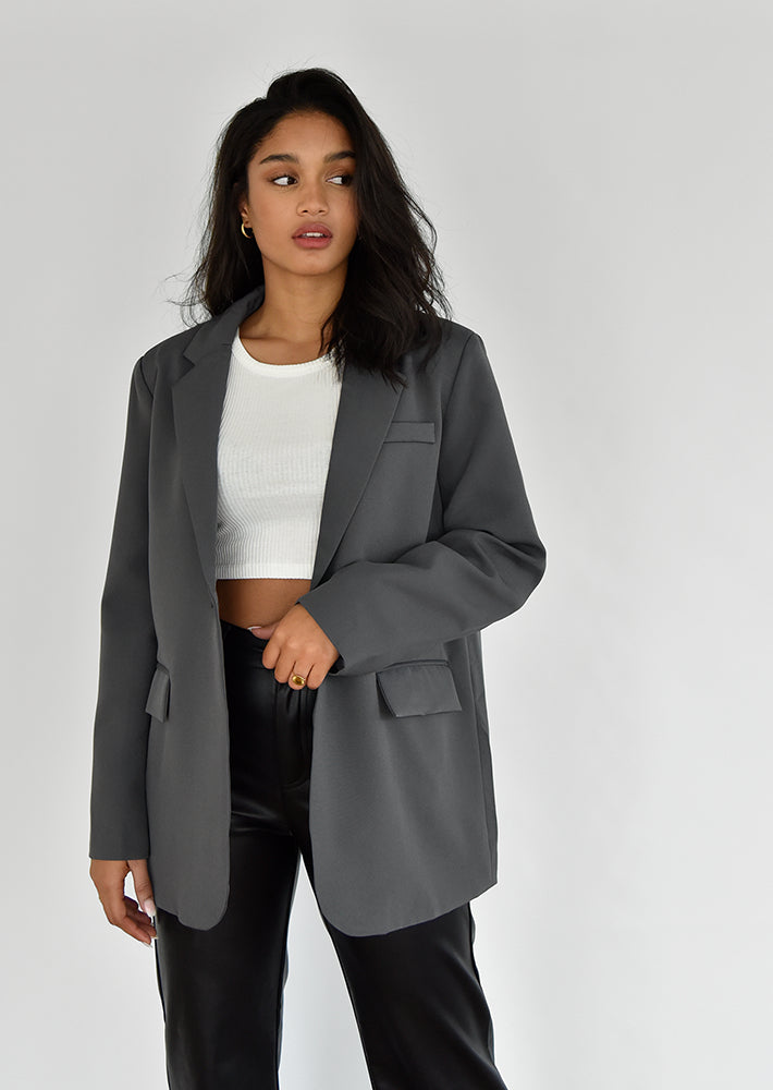 Blazer oversize gris