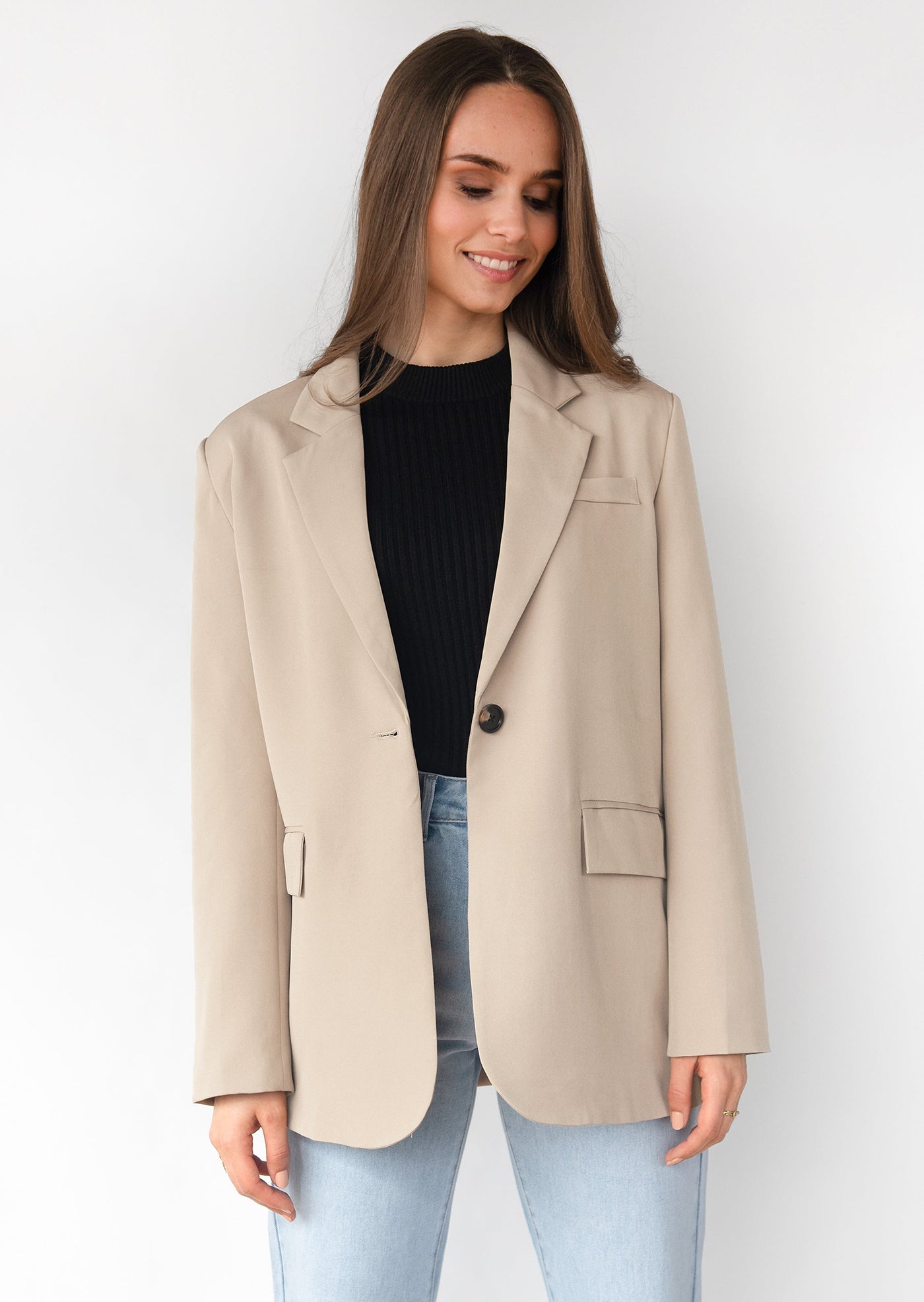 Blazer oversize beige