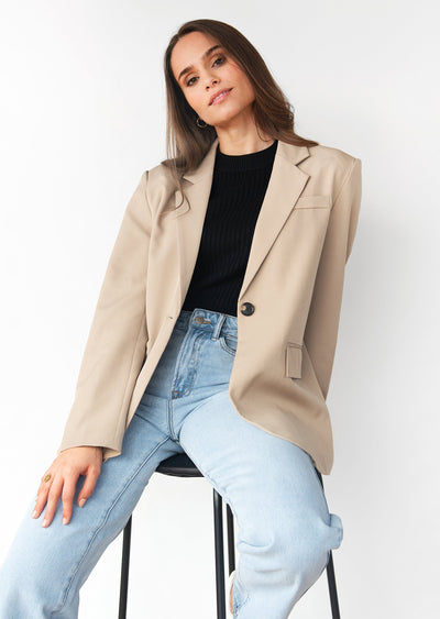 Blazer oversize beige