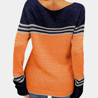 Pull rayé tendance pour femmes