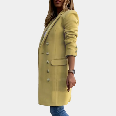 Katriina - Manteau pour dames à double boutonnage à la mode