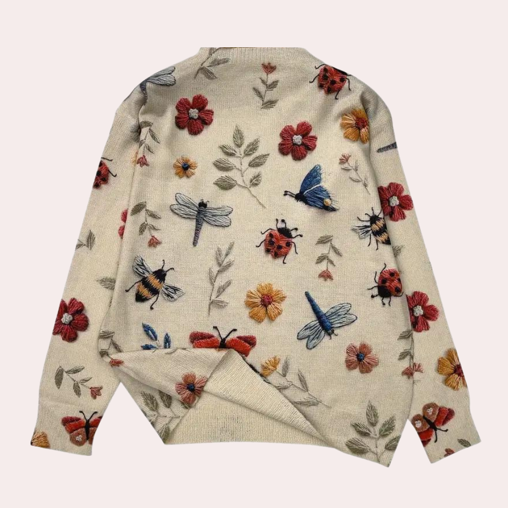 Amira - Pull Élégant à Motifs Floraux pour Femmes