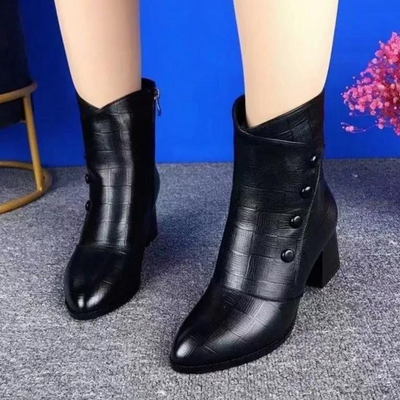 Marka - Bottes à talon à la mode pour femmes avec fermeture à glissière