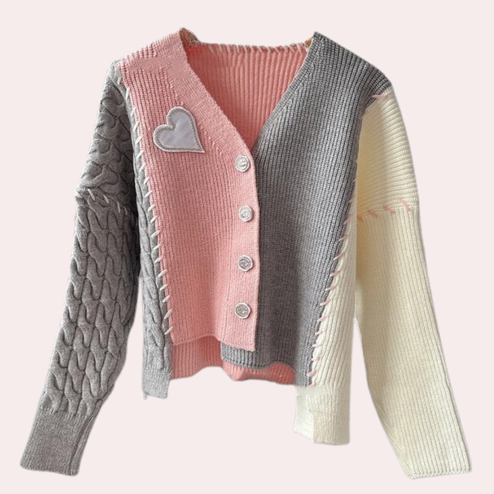 QUINLAN - Cardigan en Tricot Tendance pour Femmes