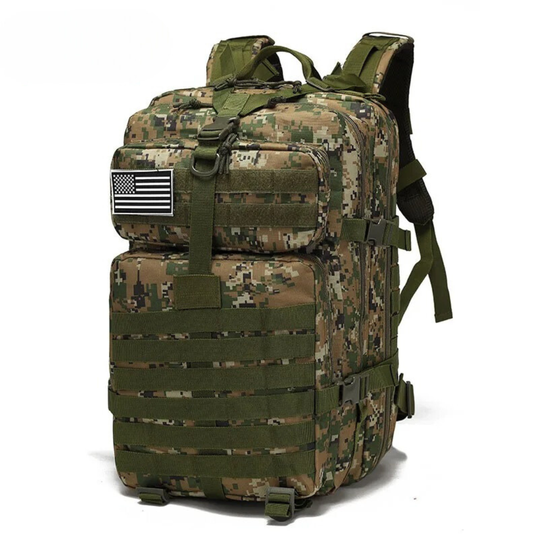 Sac à dos tactique - Imperméable avec système MOLLE - Projet Paris - Durable et modulable pour toutes les conditions - Idéal pour les activités en plein air