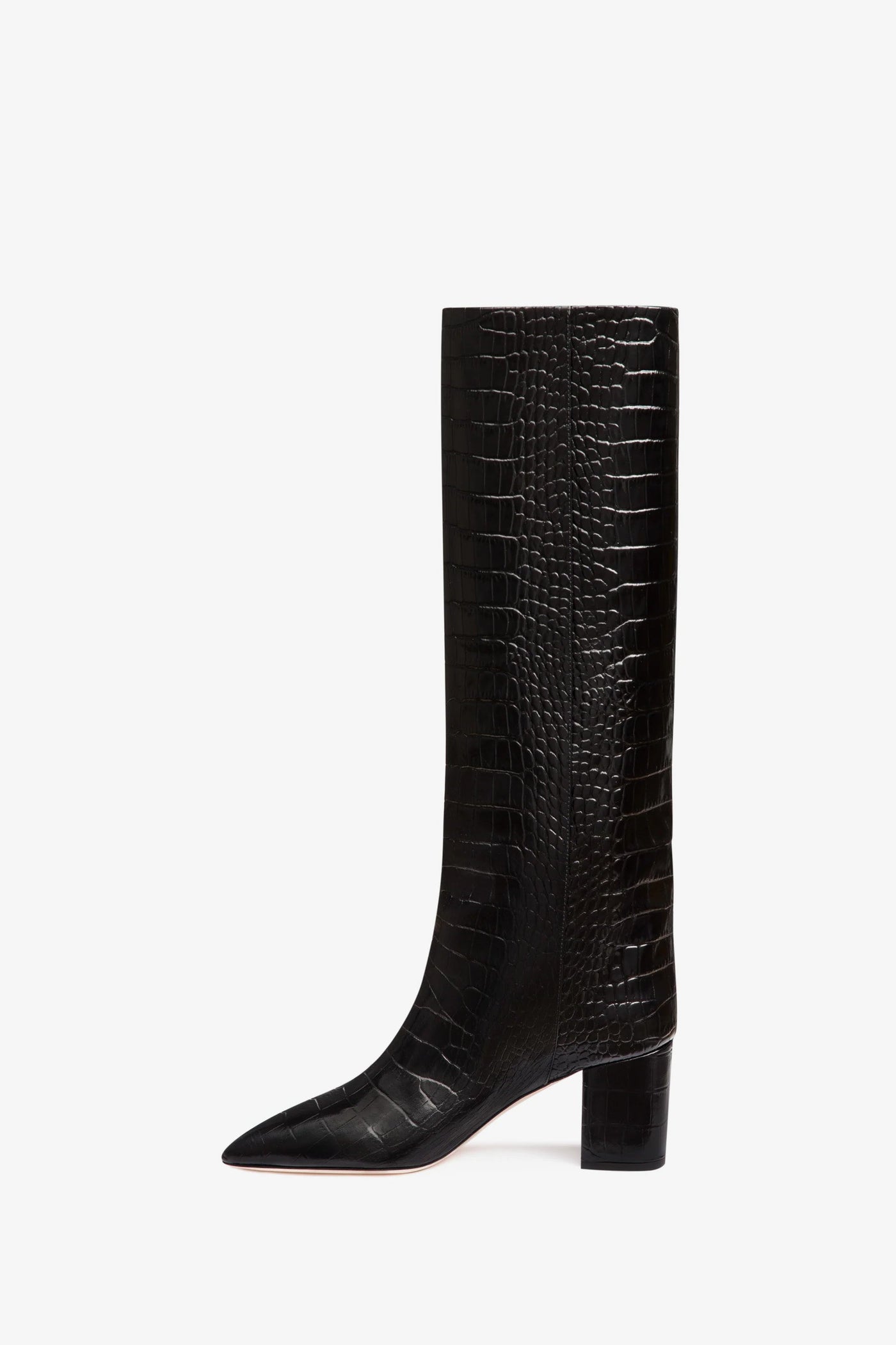 Carbon embossed leather boot