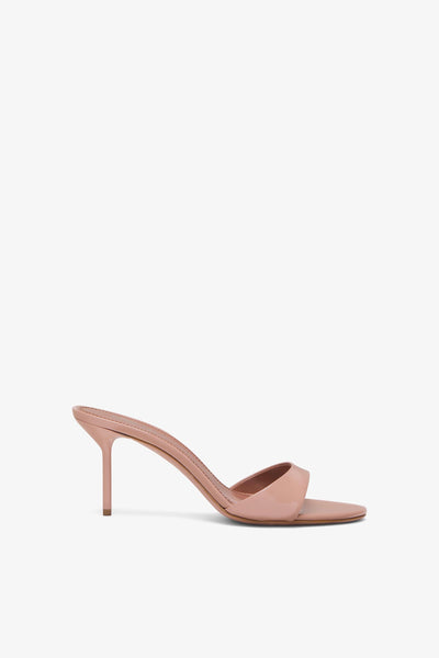 Dark blush patent leather mule