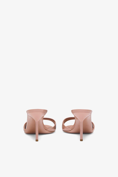 Dark blush patent leather mule