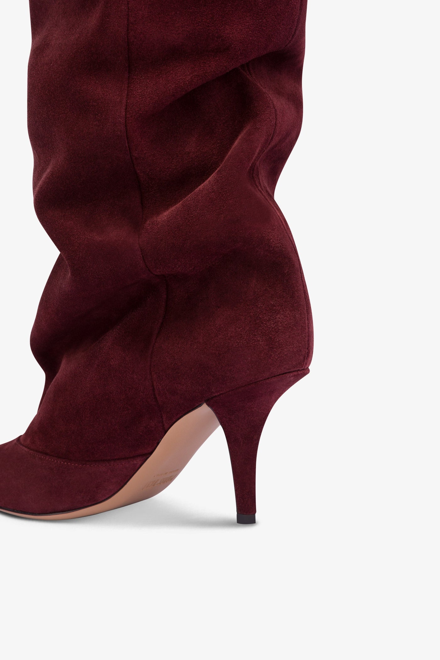 Mid-calf boots in soft Kenya suede leather