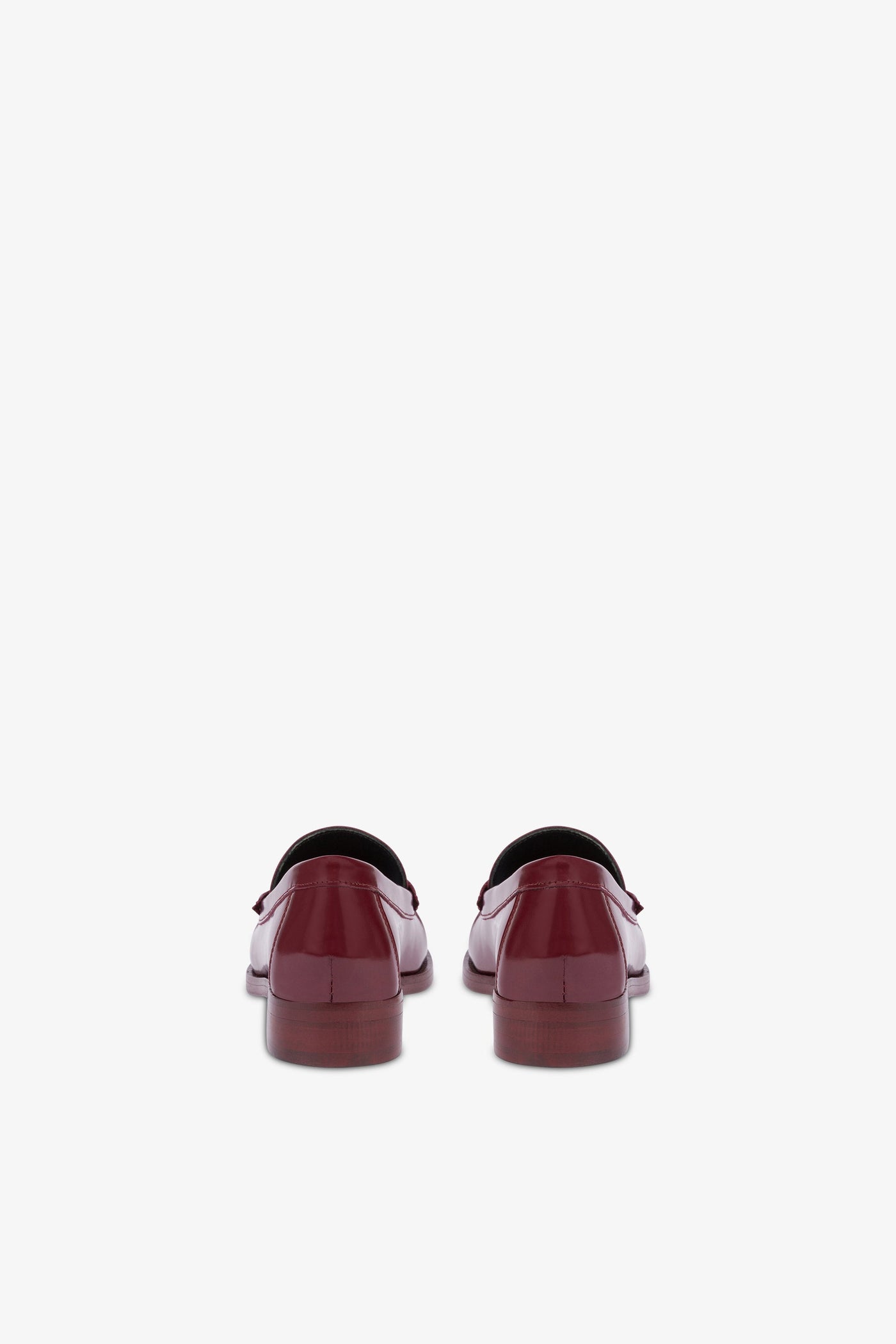 Loafer shoes in soft pinot noir brushed leather