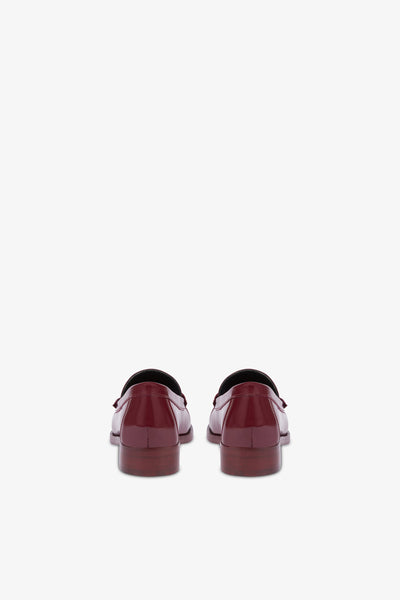 Loafer shoes in soft pinot noir brushed leather