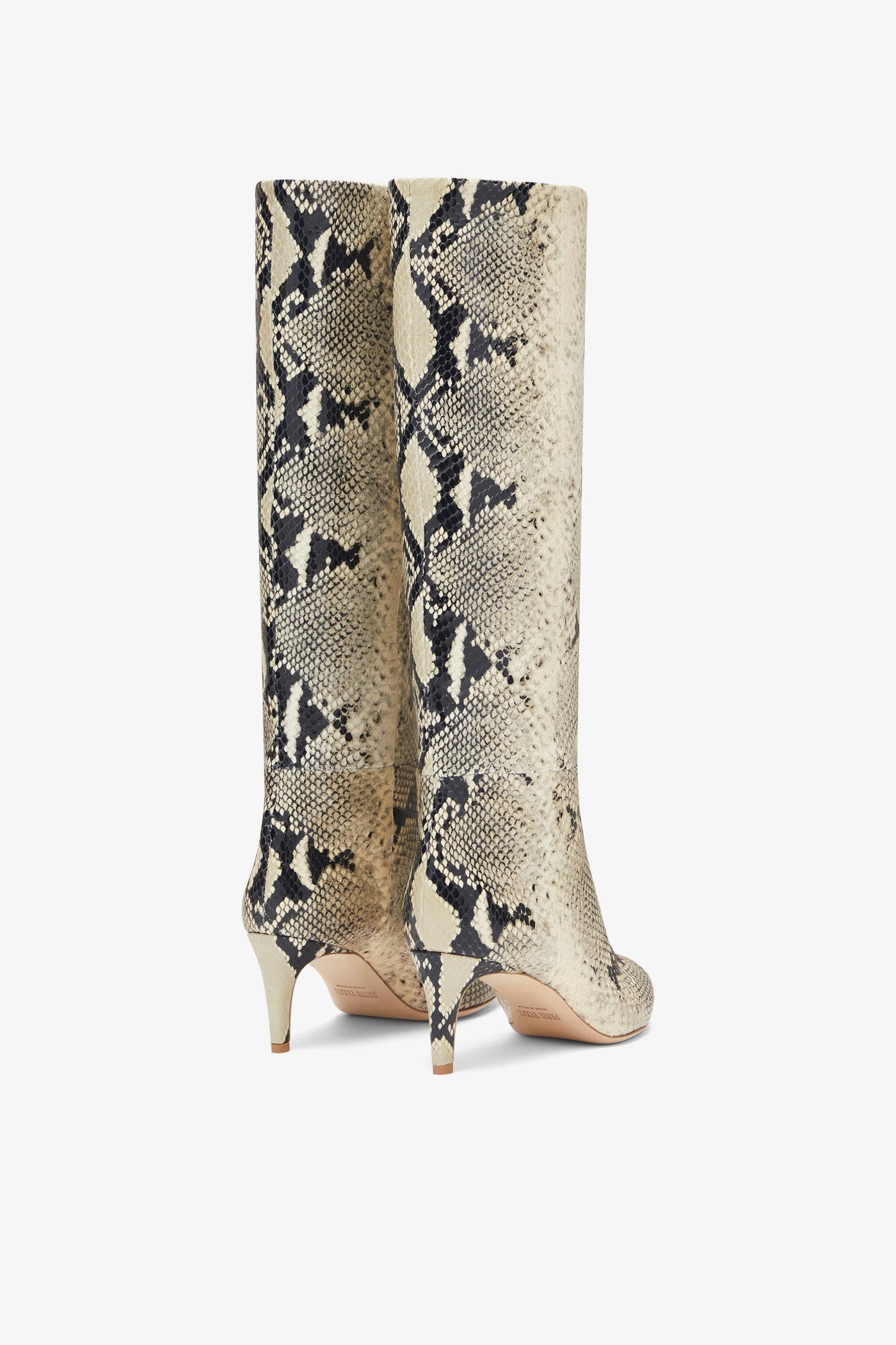 Printed phyton leather heel 60 boots