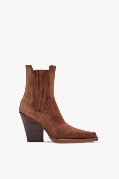 Canyon brown calf suede ankle boots