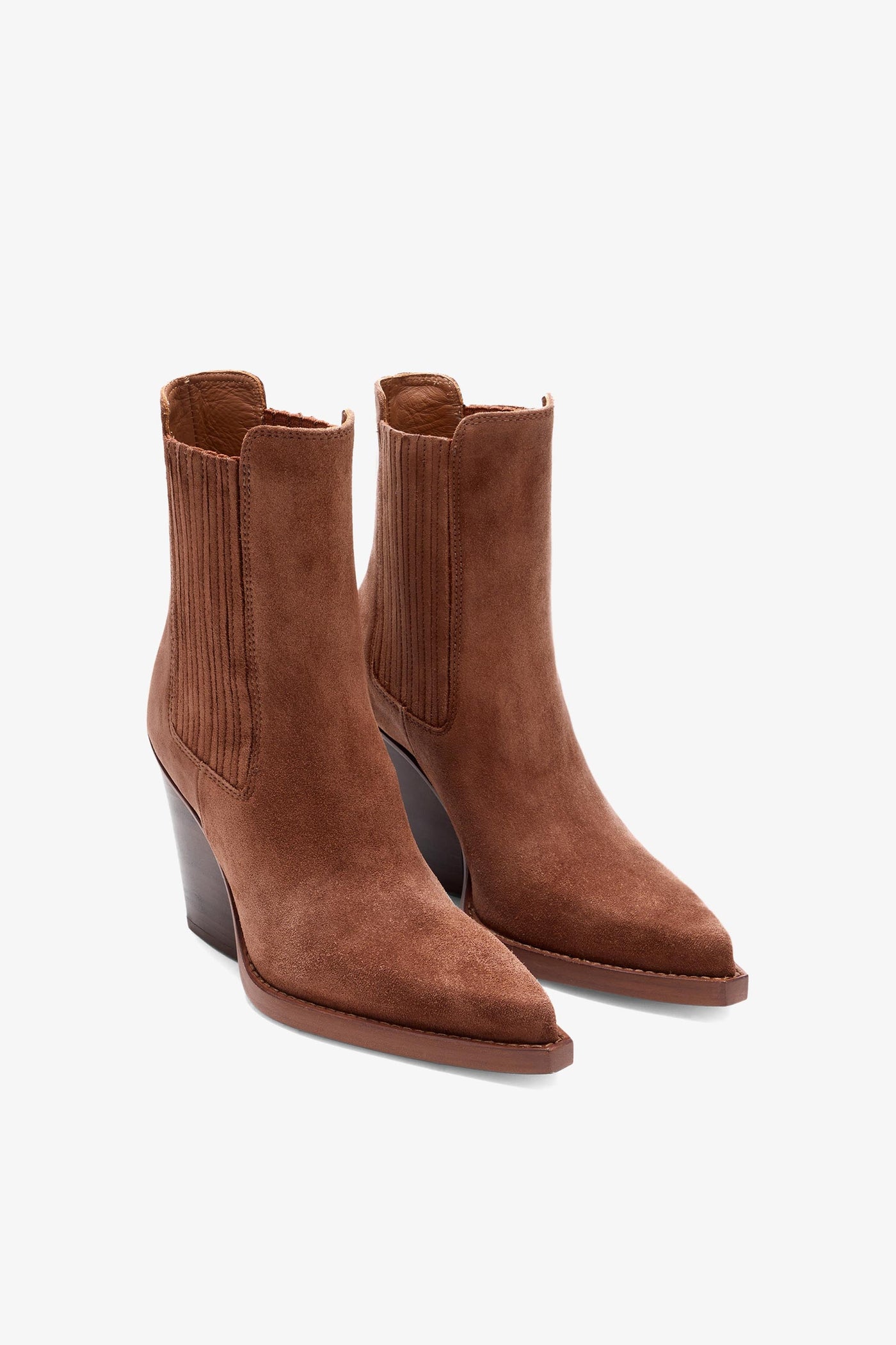 Canyon brown calf suede ankle boots