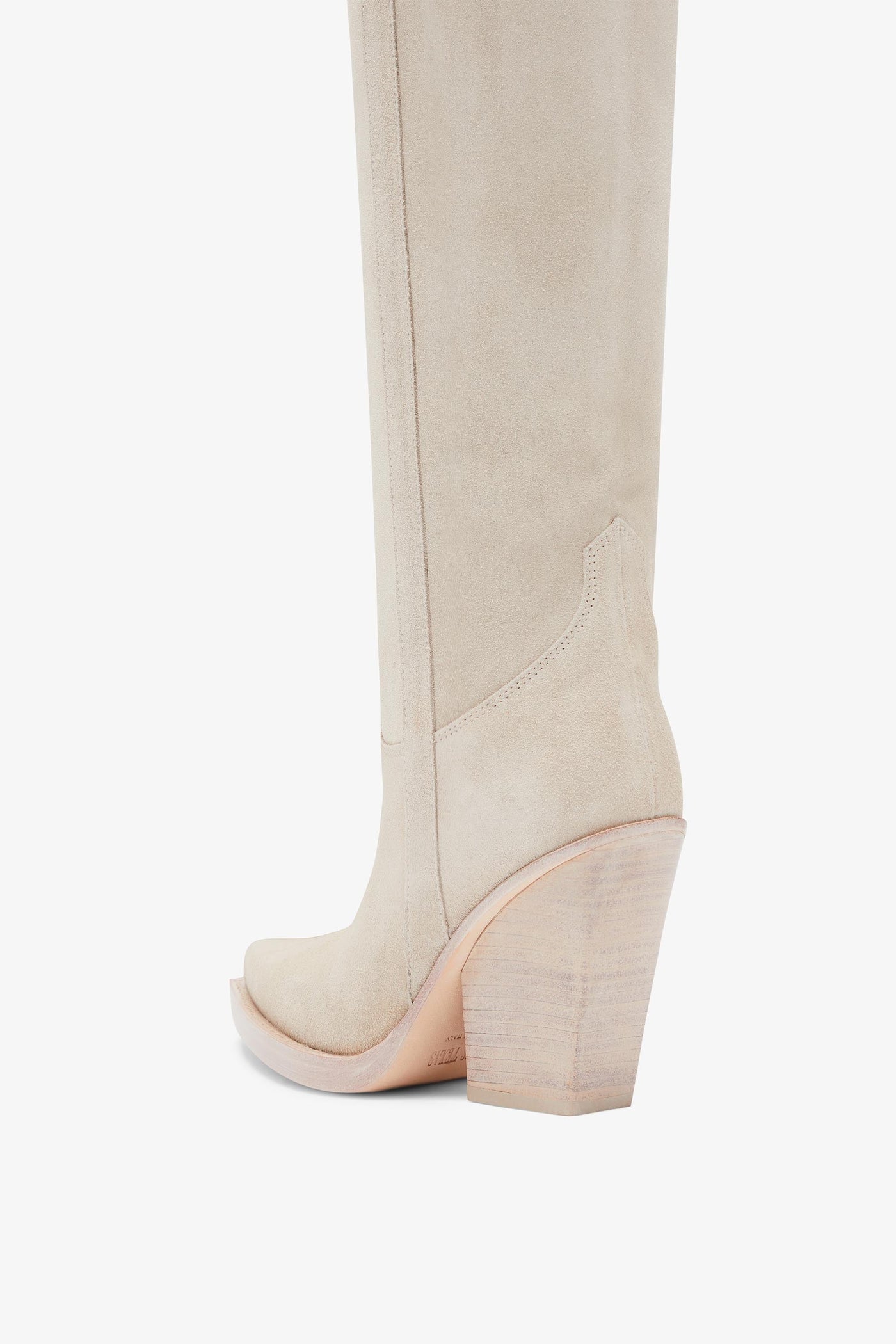 Angora calf suede boots