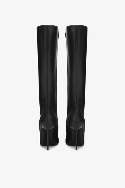 Black nappa leather boots