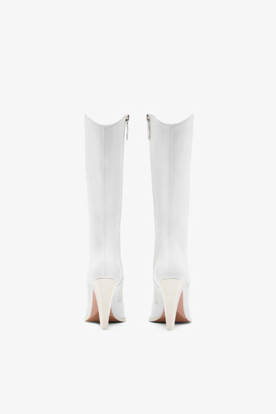 White leather boot