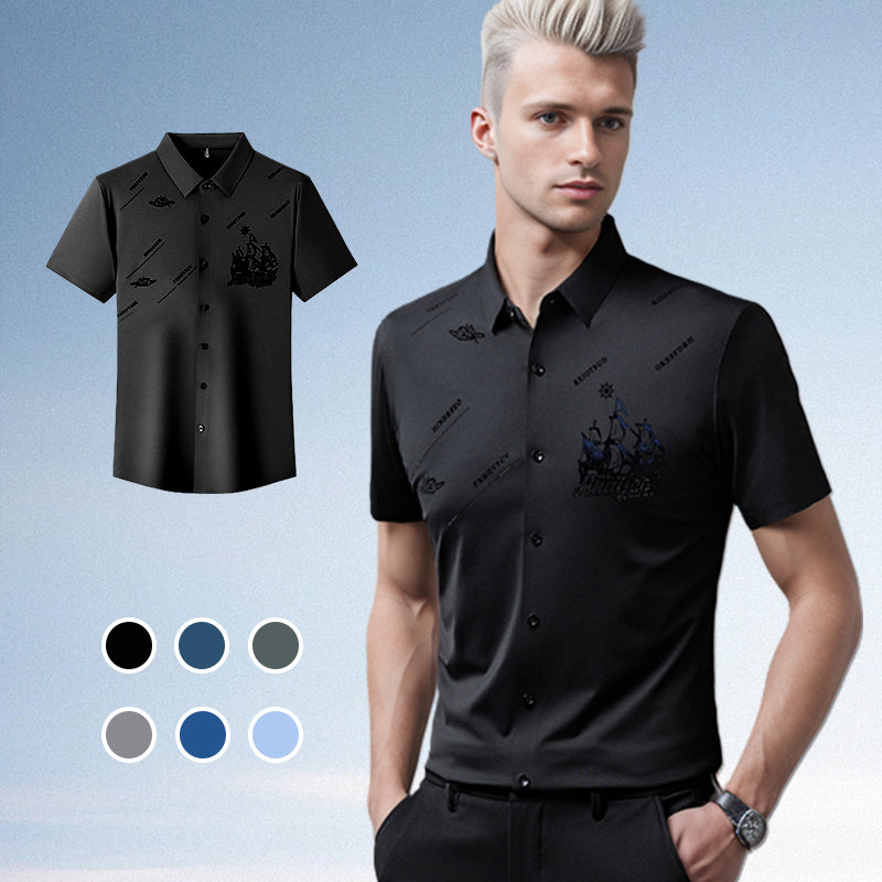 Polo à manches courtes - Élégance décontractée - Projet Paris - Parfait pour un look casual chic tout en restant confortable - Tissu en coton de qualité et coupe classique