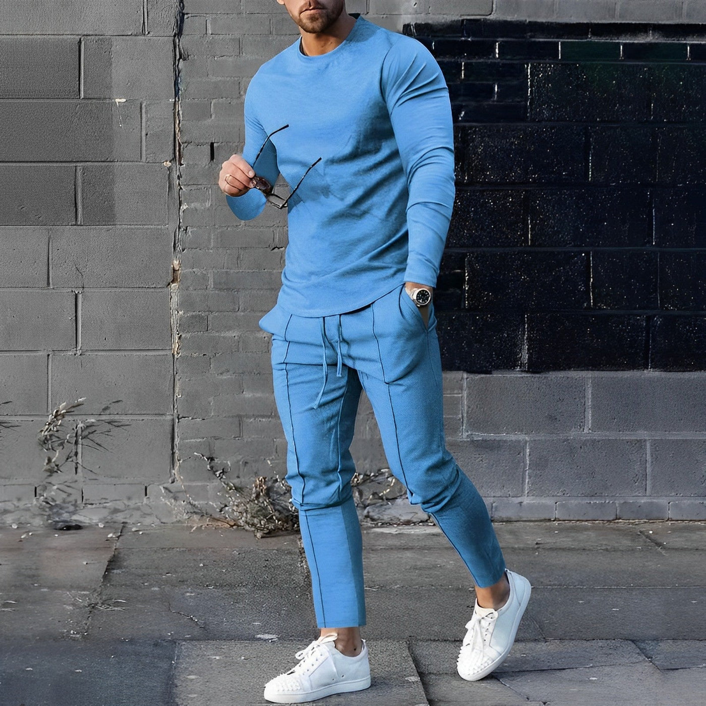 Ensemble pull et pantalon pour homme - Confort et élégance - Projet Paris - Confort optimal avec un look coordonné et moderne - Tissu doux et coupe ajustée