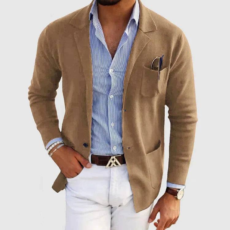 Blazer élégant pour hommes - Style décontracté avec col revers - Projet Paris - Polyvalent pour toutes les occasions