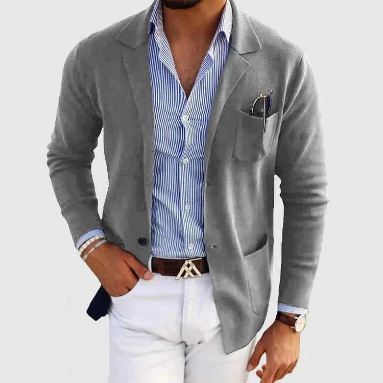 Blazer élégant pour hommes - Style décontracté avec col revers - Projet Paris - Polyvalent pour toutes les occasions