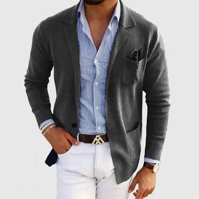 Blazer élégant pour hommes - Style décontracté avec col revers - Projet Paris - Polyvalent pour toutes les occasions