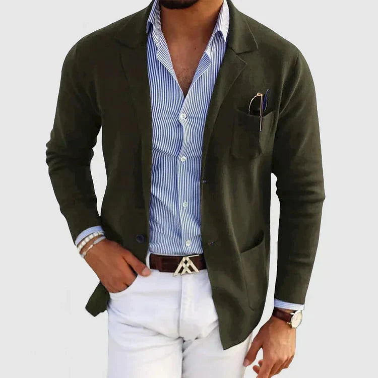 Blazer élégant pour hommes - Style décontracté avec col revers - Projet Paris - Polyvalent pour toutes les occasions