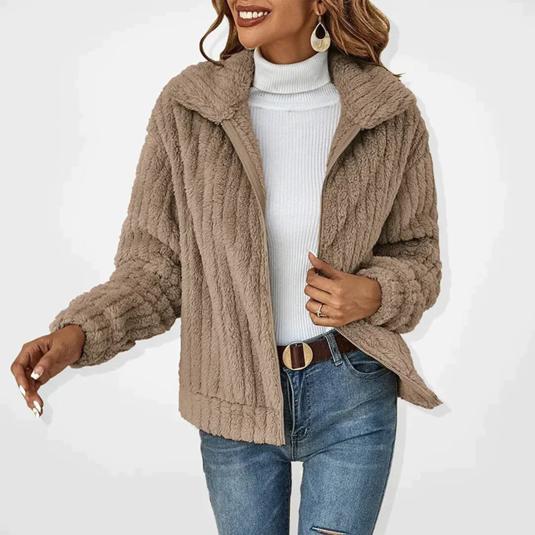 Tabitha - Cardigan Long Élégance Polaire pour Femme