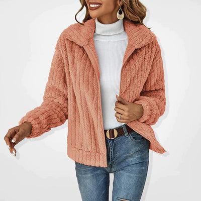 Tabitha - Cardigan Long Élégance Polaire pour Femme