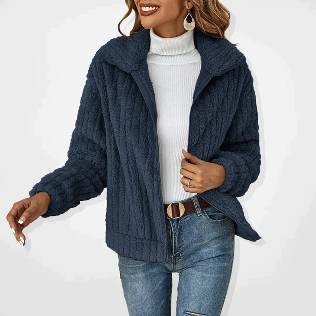 Tabitha - Cardigan Long Élégance Polaire pour Femme