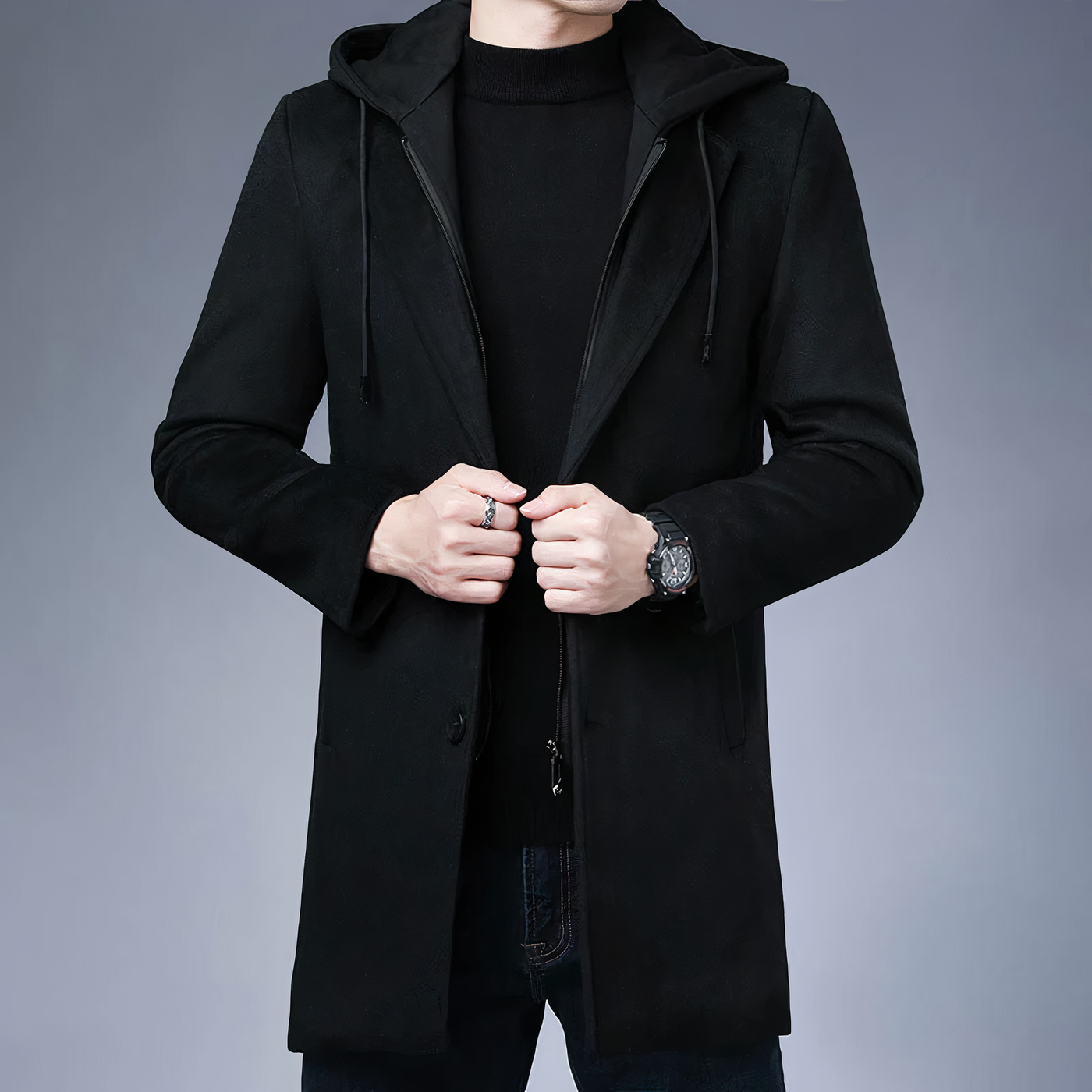 Lucas - Trench-coat en laine pour homme