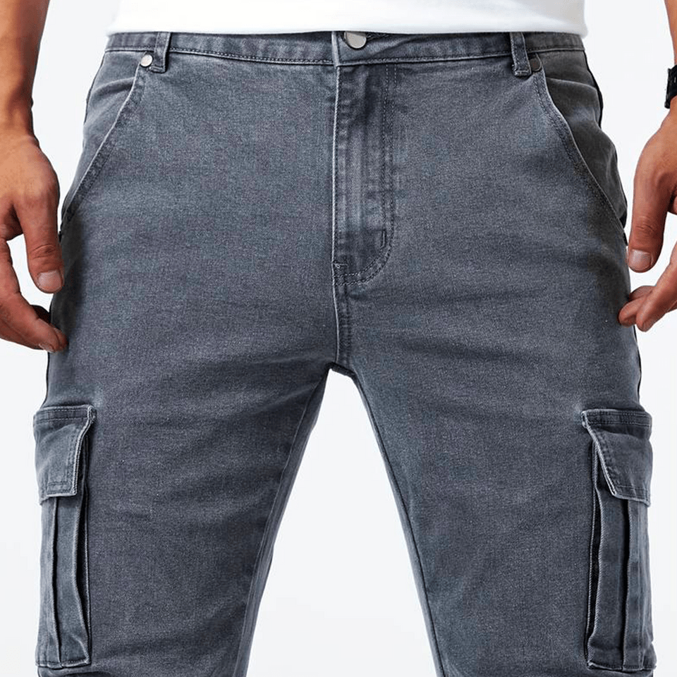 Pantalon cargo élégant - Fonctionnalité et style - Projet Paris - Allie praticité et élégance pour un look moderne - Poches multiples et coupe ajustée