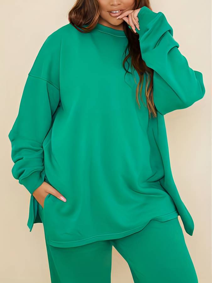 Amélie - Ensemble Plus Size vert hiver