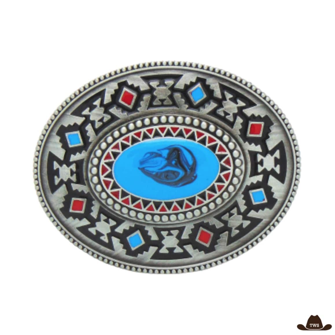 Boucle de Ceinture Western Style Amérindien