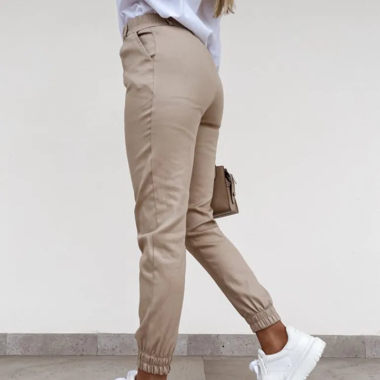 Blanche - Pantalon stretch décontracté pour femmes